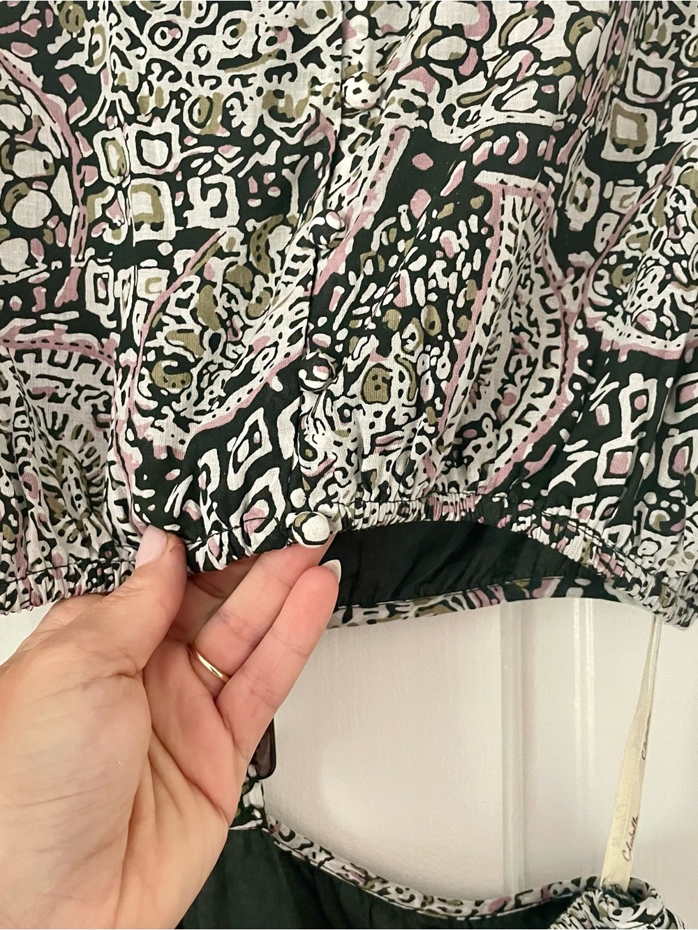 Cleobella Josephine Ankle Dress in charcoal paisley geo print - Picture 7 of 8
